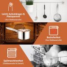 Homikit lábas 14 cm, rozsdamentes acél kis tejforraló üvegfedővel 3-rétegű alj - outlet termék