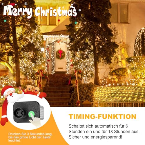 Laybasic LED fényháló, kültéri 6x4m, IP44 vízálló, időzítővel - outlet termék