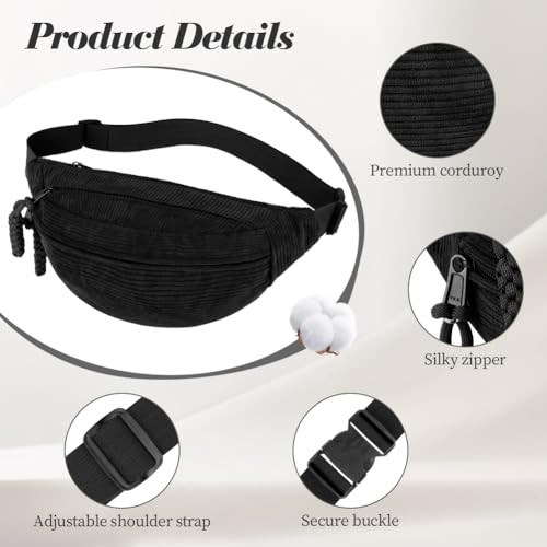 Aucuu női válltáska, kord övtáska, kistáska sport, utazás, futás, iskola - outlet termék