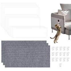   HAOTIAN-X 15 darabos bútorvédő több méretű, átlátszó kanapévédő szürke öntapadós - outlet termék