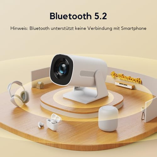 AKIYO projektor, mini projektor Full HD 1080P támogatott, automatikus - outlet termék