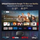 Google TV Box - 4K okos TV box HDR10+ UHD, Dolby Audio, Google/Netflix tanúsítvány - outlet termék