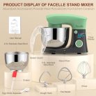 Facelle 5,5L & 4,5L konyhai robotgép 1500W, csendes, 10+P, dagasztóhorog - outlet termék