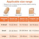 Szék lábvédők, kerek, 32 darabos, szilikon védők, filc csúszkák fa padlókhoz, szék - outlet termék