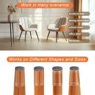 Szék lábvédők, kerek, 32 darabos, szilikon védők, filc csúszkák fa padlókhoz, szék - outlet termék