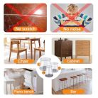 Szék lábvédők, kerek, 32 darabos, szilikon védők, filc csúszkák fa padlókhoz, szék - outlet termék