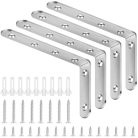 Jeboler 125×75mm 4 darabos 90 fokos polc tartó rozsdamentes acél, L-alakú, fém bútor - outlet termék