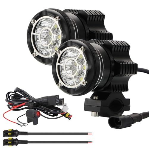 Kairiyard 90 W motorkerékpár kiegészítő fényszóró kapcsolóval és tartóval, CNC edzett - outlet termék