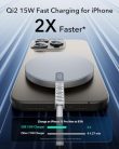 ESR Magsafe töltő 15 W, Qi2 vezeték nélküli töltő 1,5 m erősített A/C nejlon kábel - outlet termék
