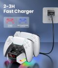 PS5 kontroller töltőállomás 2,5 órás gyors töltés - outlet termék