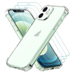   Totill iPhone 12 Mini tok, 1 darab telefontok 3 darab edzett üveggel, puha TPU - outlet termék