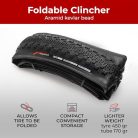 Fincci 700x38c kerékpár gumiabroncs szett 28", defektvédelemmel, 2 darabos Presta - outlet termék