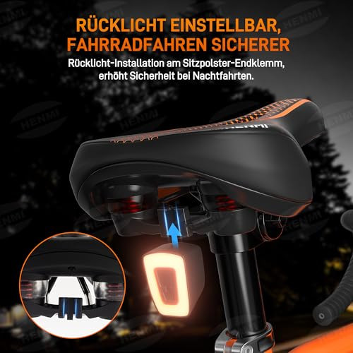 HENMI kerékpár nyereg férfiaknak és nőknek kényelmes, légáteresztő, ütéscsillapító - outlet termék