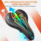 HENMI kerékpár nyereg férfiaknak és nőknek puha, kényelmes, légáteresztő - outlet termék