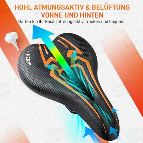HENMI kerékpár nyereg férfiaknak és nőknek puha, kényelmes, légáteresztő - outlet termék