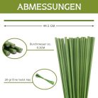 HOUNANG növénytámasz 44,5 cm 20 darabos növénykaró, rugalmas orchidea pálcák zöld - outlet termék