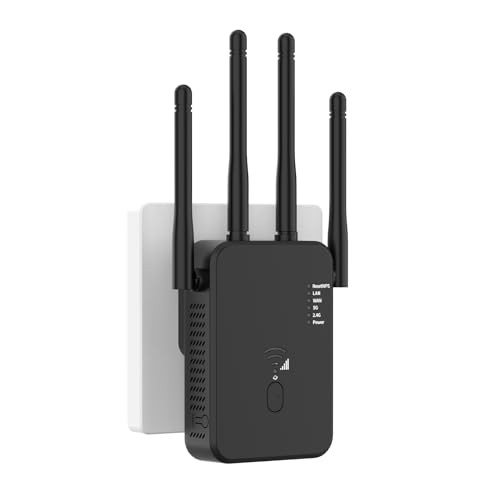 Aenxwa WLAN jelerősítő 1200 Mbit/s két sávos 2.4 GHz + 5 GHz, 4 antennás, LAN/WAN - outlet termék