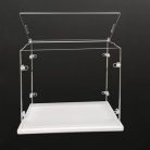 Top nyitható, átlátszó akril vitrin összeszerelés, vastagított alap, robusztus - outlet termék