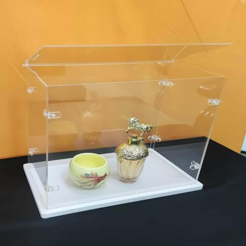 Top nyitható, átlátszó akril vitrin összeszerelés, vastagított alap, robusztus - outlet termék