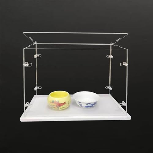 Top nyitható, átlátszó akril vitrin összeszerelés, vastagított alap, robusztus - outlet termék