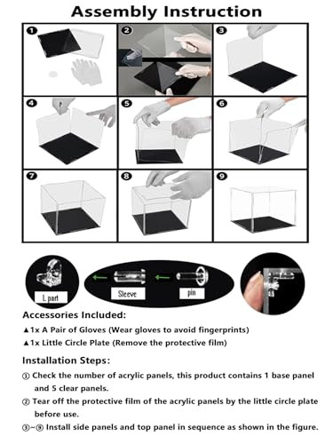 Top nyitható, átlátszó akril vitrin összeszerelés, vastagított alap, robusztus - outlet termék