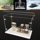 Top nyitható, átlátszó akril vitrin összeszerelés, vastagított alap, robusztus - outlet termék