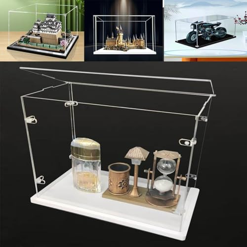 Top nyitható, átlátszó akril vitrin összeszerelés, vastagított alap, robusztus - outlet termék