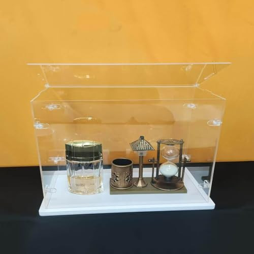 Top nyitható, átlátszó akril vitrin összeszerelés, vastagított alap, robusztus - outlet termék