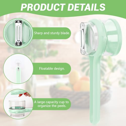 Multifunkciós hámozókés tárolódobozzal, új fejlesztésű hámozó tartóval, kétoldalas - outlet termék