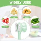 Multifunkciós hámozókés tárolódobozzal, új fejlesztésű hámozó tartóval, kétoldalas - outlet termék