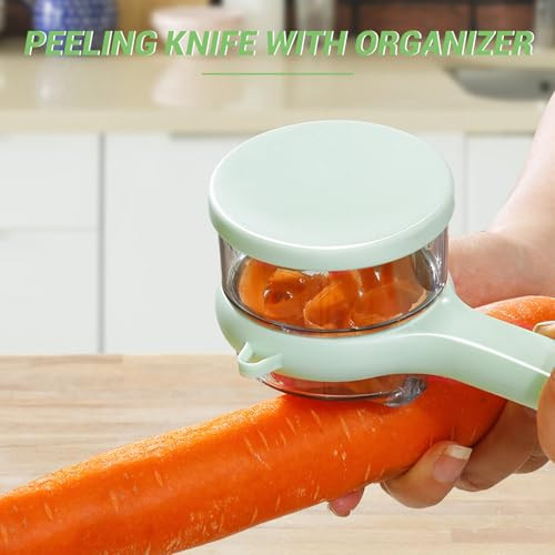 Multifunkciós hámozókés tárolódobozzal, új fejlesztésű hámozó tartóval, kétoldalas - outlet termék