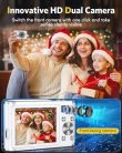 YOODEE digitális fényképezőgép, 48MP & FHD 4K, dupla kamera, 32GB, 16x zoom, 2.8" - outlet termék