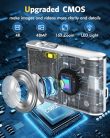 YOODEE digitális fényképezőgép, 48MP & FHD 4K, dupla kamera, 32GB, 16x zoom, 2.8" - outlet termék
