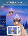 YOODEE digitális fényképezőgép, 48MP & FHD 4K, dupla kamera, 32GB, 16x zoom, 2.8" - outlet termék