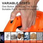 Bravolu 21V vezeték nélküli lombfúvó 2 x 4.0Ah Li-ION akkumulátorral és töltővel, max - outlet termék