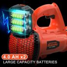 Bravolu 21V vezeték nélküli lombfúvó 2 x 4.0Ah Li-ION akkumulátorral és töltővel, max - outlet termék