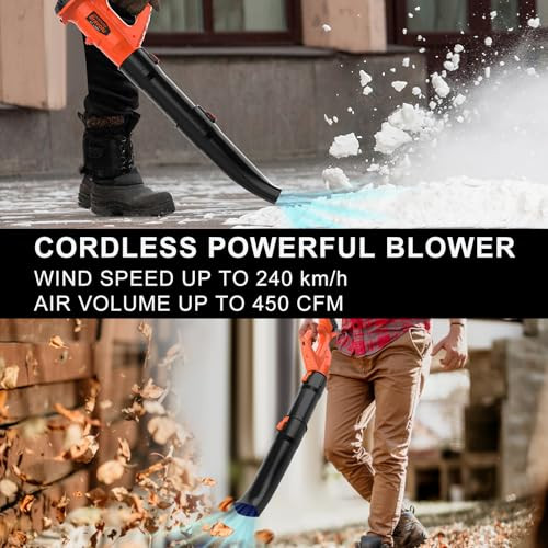 Bravolu 21V vezeték nélküli lombfúvó 2 x 4.0Ah Li-ION akkumulátorral és töltővel, max - outlet termék