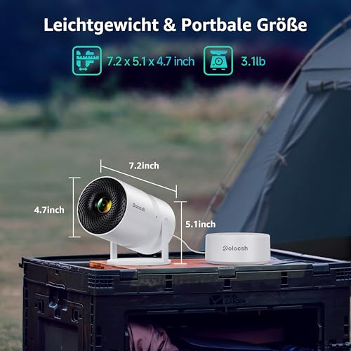 Polocsh Mini projektor WLAN6 BT5.2, 4K - outlet termék