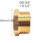Reduzierung 3/4 x 1/2, 2 darab sárgaréz redukáló menetes csatlakozó 3/4 col külső - outlet termék