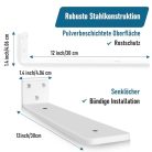 2 darabos lebegő polctartó konzol 30,48 cm, nagy teherbírású falra szerelhető polctartó - outlet termék