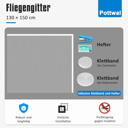 Fly szúnyogháló ablakhoz könnyen összeszerelhető, rovarvédelem, fúrás nélkül, méretre - outlet termék