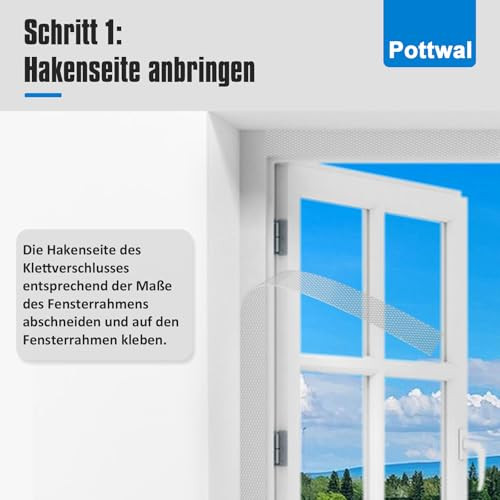 Fly szúnyogháló ablakhoz könnyen összeszerelhető, rovarvédelem, fúrás nélkül, méretre - outlet termék