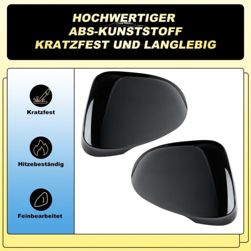GEARMONSTER visszapillantó tükör borítás fényes fekete VW Golf 8 MK8 2019-2021 - outlet termék