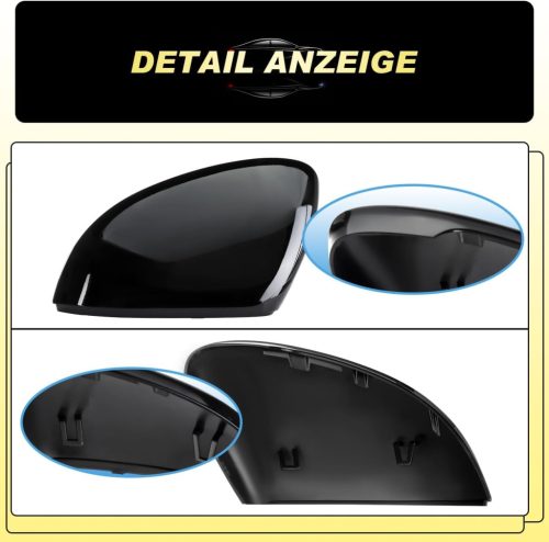 GEARMONSTER visszapillantó tükör borítás fényes fekete VW Golf 8 MK8 2019-2021 - outlet termék