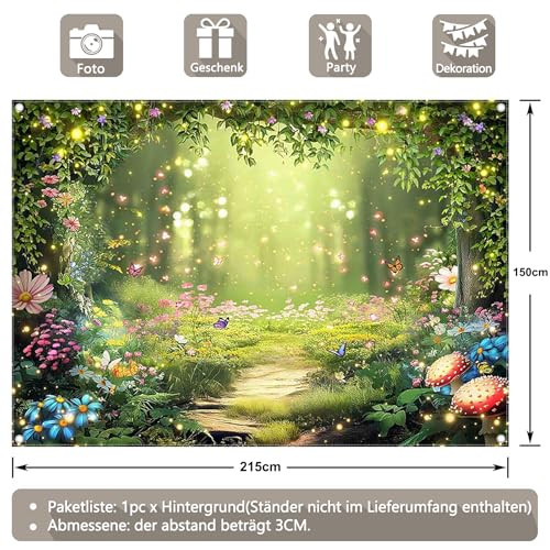 Luminora 2,1 x 1,5 m anyag háttér varázserdő, mese, csodaország, erdő, varázslatos - outlet termék