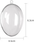 Húsvéti dekoráció műanyag tojások festéshez – 10 darabos 63 x 45 mm átlátszó műanyag - outlet termék