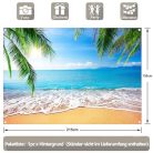 Luminora anyag, 2,1 x 1,5 m, nyári strand fotóháttér hawaii trópusi óceán - outlet termék