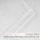 MRTREES függönyök ráncolószalaggal fehér lenhatású félátlátszó 2 darabos, 225 cm - outlet termék