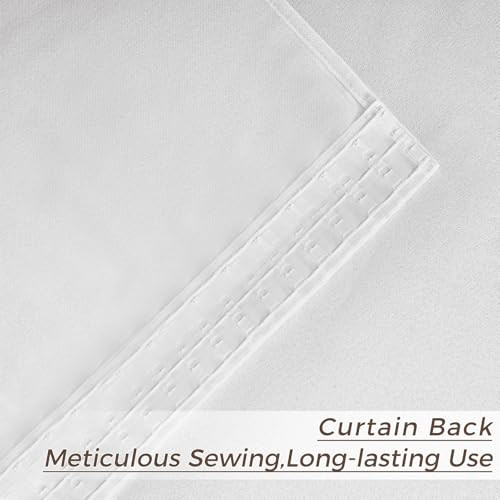 MRTREES függönyök ráncolószalaggal fehér lenhatású félátlátszó 2 darabos, 225 cm - outlet termék