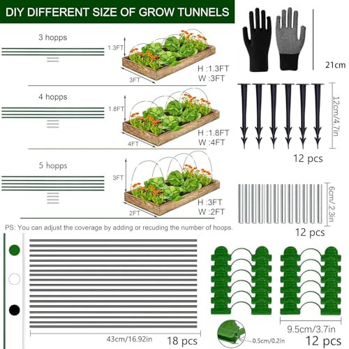 Polytunnel növényalagút magaságyáshoz 18 darabos - outlet termék
